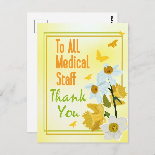 Dank U Verplegend Personeel Briefkaart (Voorkant / Achterkant)