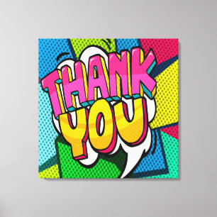 DANK U VERSTERKTE Canvas Afdruk