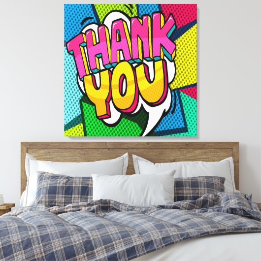 DANK U VERSTERKTE Canvasafdruk Canvas Afdruk (Insitu (Slaapkamer))