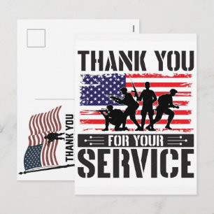 Dank U Veteranen Amerikaanse Vlag Herdenkingsdag Feestdagenkaart