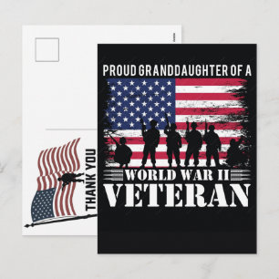 Dank U Veteranen Amerikaanse Vlag Memorial Day Feestdagenkaart