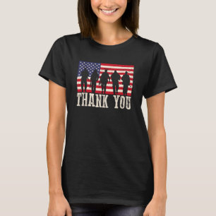 Dank U Veteranen Amerikaanse Vlag T-shirt