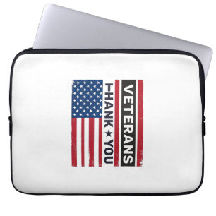 Dank U Veteranen Bedrukte Vlag Vector Design_1 Laptop Sleeve