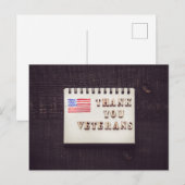 Dank u veteranen briefkaart (Voorkant / Achterkant)