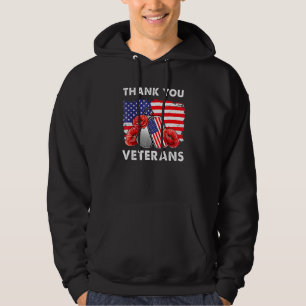 Dank u, veteranen, die Boots-papavervalmeter bestr Hoodie