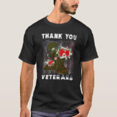 Dank u, veteranen, die Boots-papavervalmeter bestr T-shirt (Voorkant)