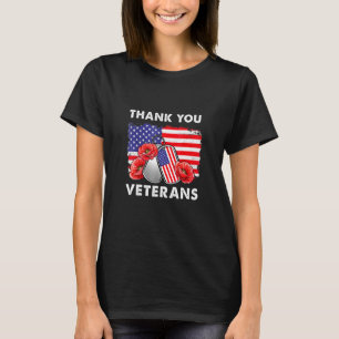 Dank u, veteranen, die Boots-papavervalmeter bestr T-shirt