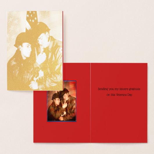 Dank u veteranen Folie Kaart (Display)