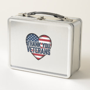 Dank U Veteranen Patriottisch Hart Vintage Ontwerp