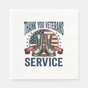 Dank U Veteranen Patriottische Laarzen Vintage Ont Servet