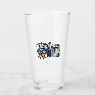 Dank U Veteranen Patriottische Lint Vintage T-shir Glas