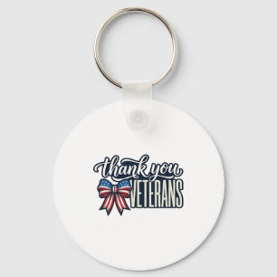 Dank U Veteranen Patriottische Lint Vintage T-shir Sleutelhanger
