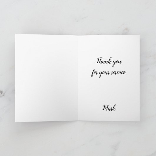 Dank u veteranen retro vlag feestdagen kaart (Binnen)