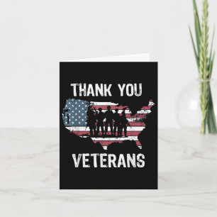 Dank U Veteranen Soldaat Herdenkingsdag Uitdrukkin Kaart