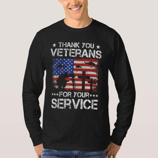 Dank u veteranen voor het bladervocht t-shirt (Voorkant)