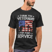 Dank u veteranen voor het bladervocht t-shirt (Voorkant)