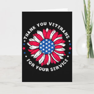Dank U Veteranen Voor Uw Dienst Sunflower Vete Kaart