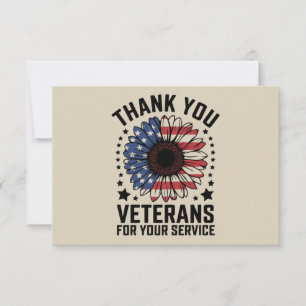 Dank U Veteranen Zonnebloem Militaire Veteranen Da Bedankkaart