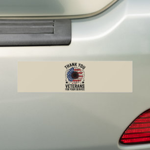 Dank U Veteranen Zonnebloem Militaire Veteranen Da Bumpersticker
