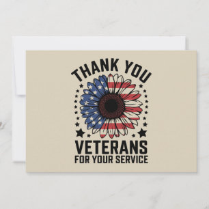 Dank U Veteranen Zonnebloem Militaire Veteranen Da Kaart