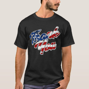 Dank u Veterans Day Patriottische Amerikaanse vlag T-shirt