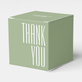 Dank u vette typografie Sage Groen Wit Bedankdoosjes