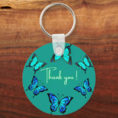 Dank u vlinder Sleutelhanger (Voorkant)