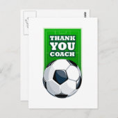 dank u voetbal coach briefkaart (Voorkant / Achterkant)