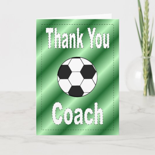 Dank u Voetbal coach Kaart (Voorkant)