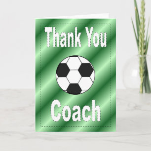 Dank u Voetbal coach Kaart