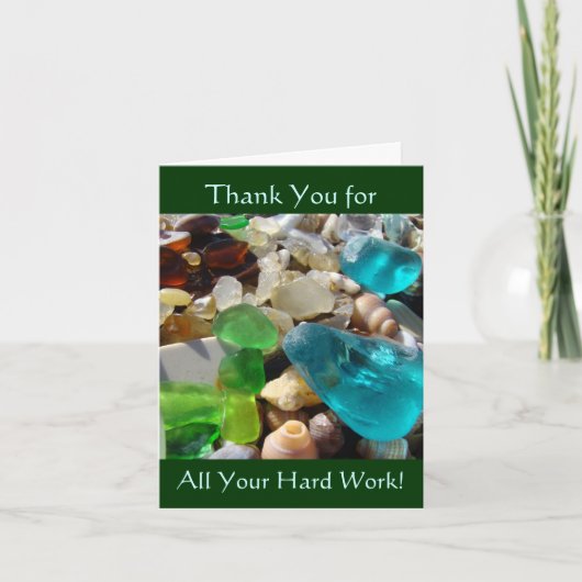 Dank u voor al Uw Strand van Notecards van het Bedankkaart (Voorkant)