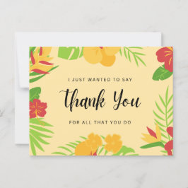 Dank u voor alles wat u doet briefkaart