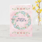 Dank u voor alles wat u Waterverf cactus doet Kaart (Gele Bloem)