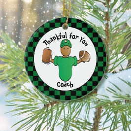 Dank u voor Coach Holiday Gift met zijn naam Keramisch Ornament