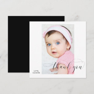 Dank u voor de Baby Calligrafie Swashes Elegant Si Kaart