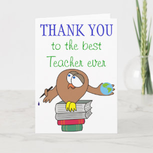 Dank u voor de beste leerlingenkaarten ooit bedankkaart