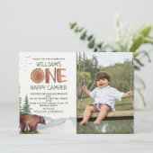 Dank u voor de foto Happy Camper Bedankkaart (Staand voorkant)