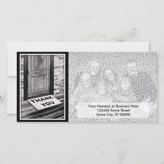 dank u voor de foto van de mat bedankkaart (Voorkant)