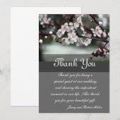 dank u voor de kaartenbloemen bedankkaart (Voorkant / Achterkant)