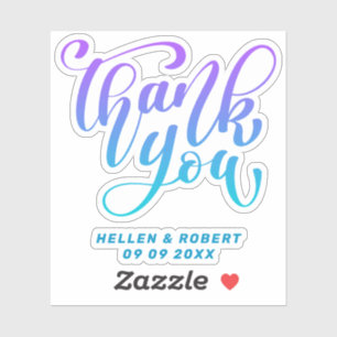 Dank u voor de moderne typografie sticker