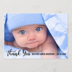 Dank u voor de nieuwe babymoderne blauwe kaart S