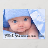 Dank u voor de nieuwe babymoderne blauwe kaart S