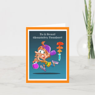 Dank u voor de Scheikenteleraar Funny Card Bedankkaart