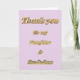 Dank u voor de waardering van uw dochter en uw sch bedankkaart