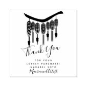 Dank u voor de zakelijke Logo van Macrame Rubberstempel (Afrduk)