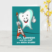 Dank u voor Endodontist met Rockstar Tooth Kaart (Gele Bloem)