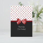 Dank u voor het bijwonen van het Girly Red Hearts Bedankkaart (Staand voorkant)