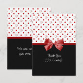 Dank u voor het bijwonen van het Girly Red Hearts Bedankkaart (Voorkant / Achterkant)