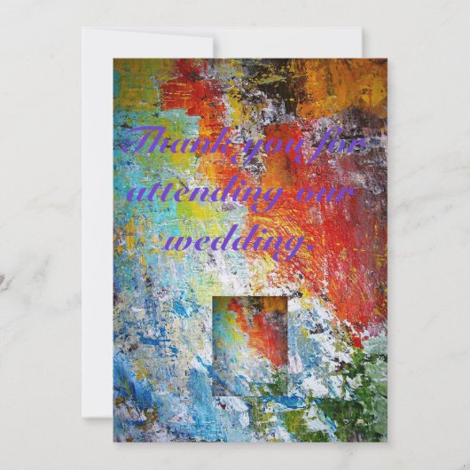 Dank U Voor Het Bijwonen Van Onze Bruiloft Kaart (Voorkant)