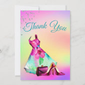 Dank U voor het binnentreden van Elegante Glitter  Kaart (Achterkant)